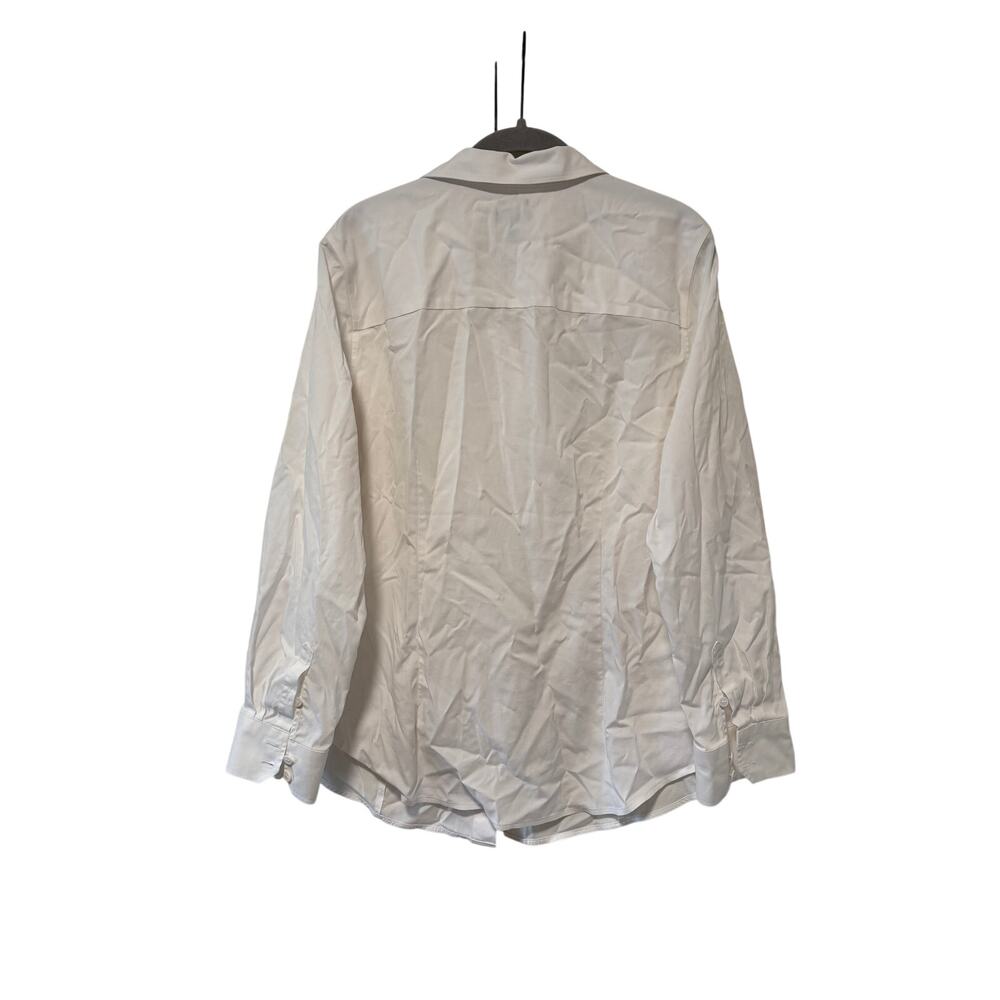 Talbots White Button Down Shirt 14W Non-Iron Cotton - Picture 10 of 10